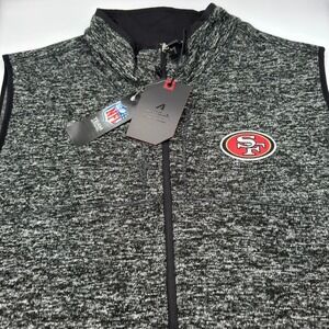 NFL San Francisco 49ers Mens Size 3XL Antigua Fortune Full-Zip Vest NEW NWT